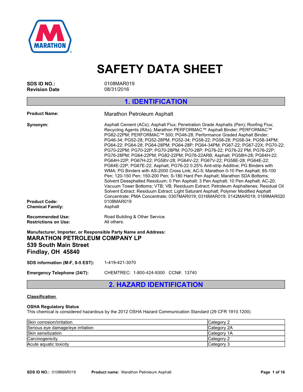 Safety Data Sheet