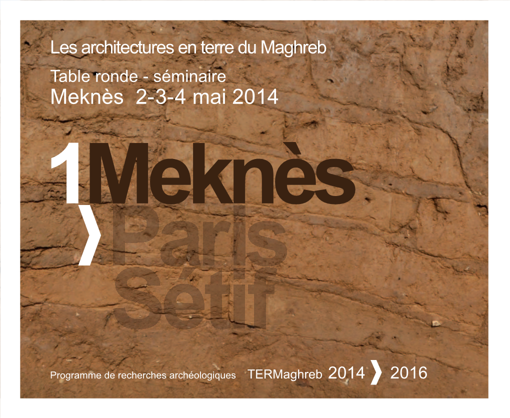 Meknès 2-3-4 Mai 2014