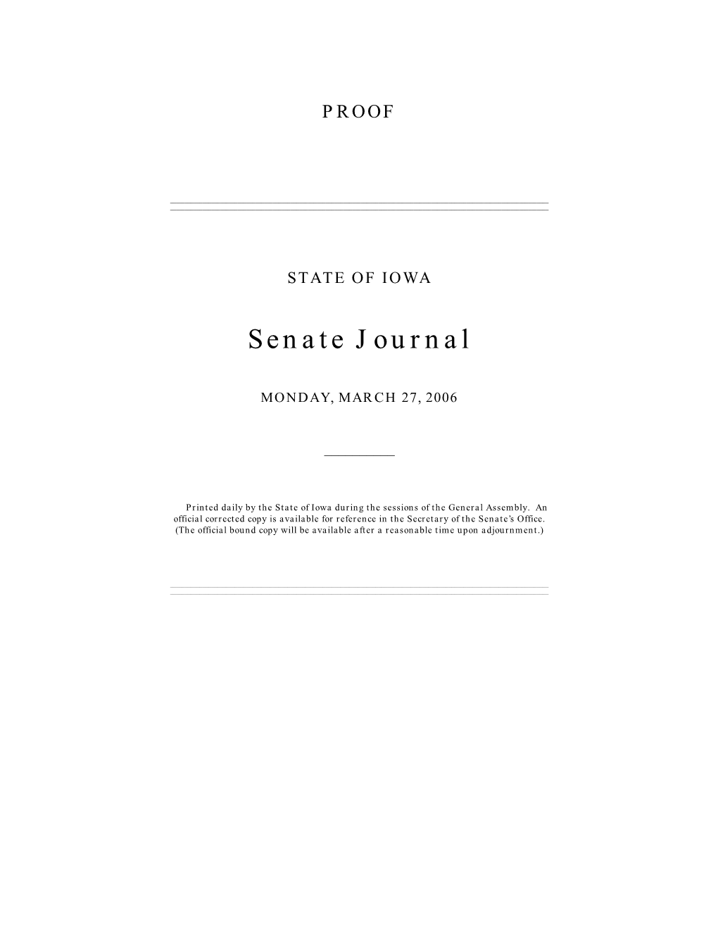 Senate Journal