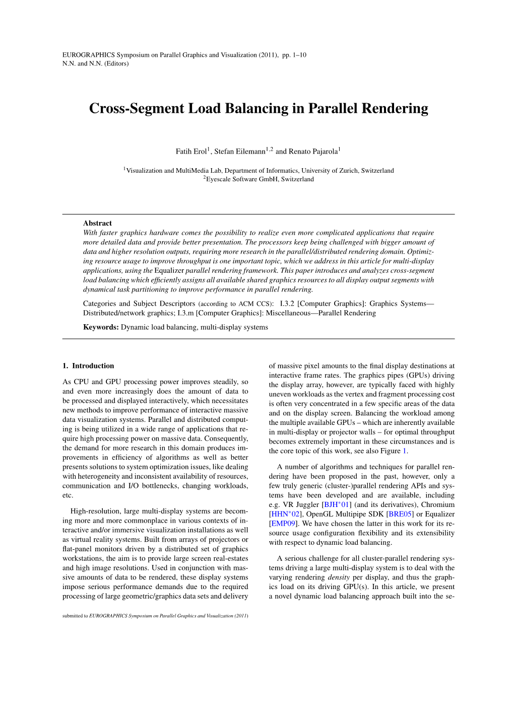 Cross-Segment Load Balancing in Parallel Rendering