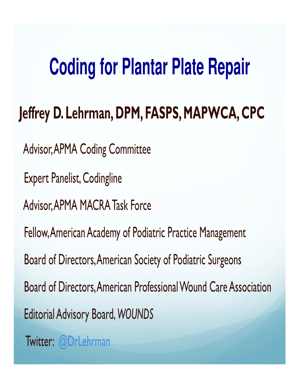 Plantar Plate Repair