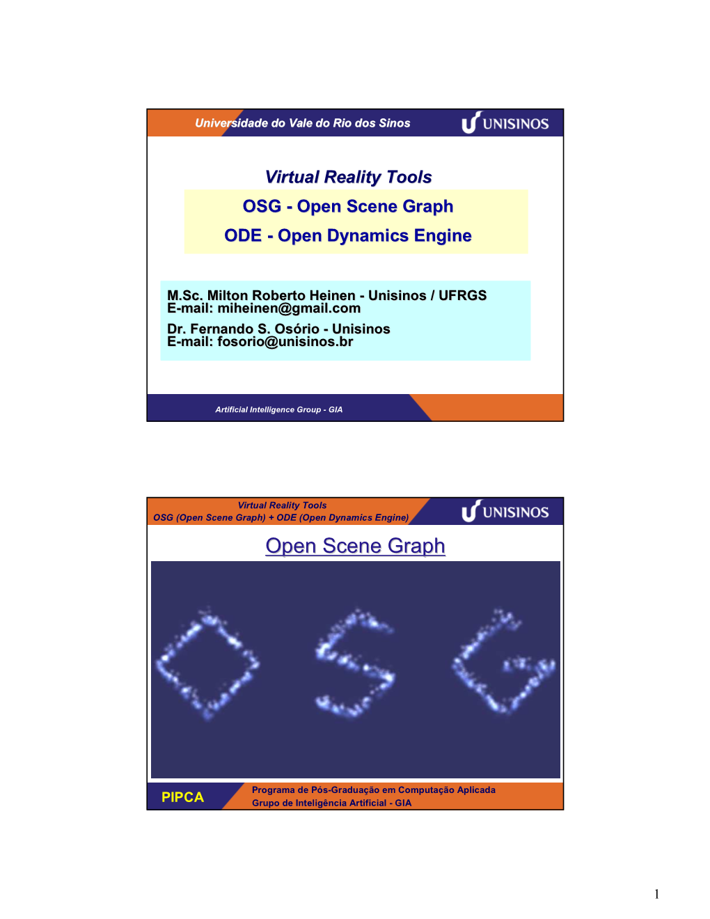 Open Scene Graph ODE - Open Dynamics Engine