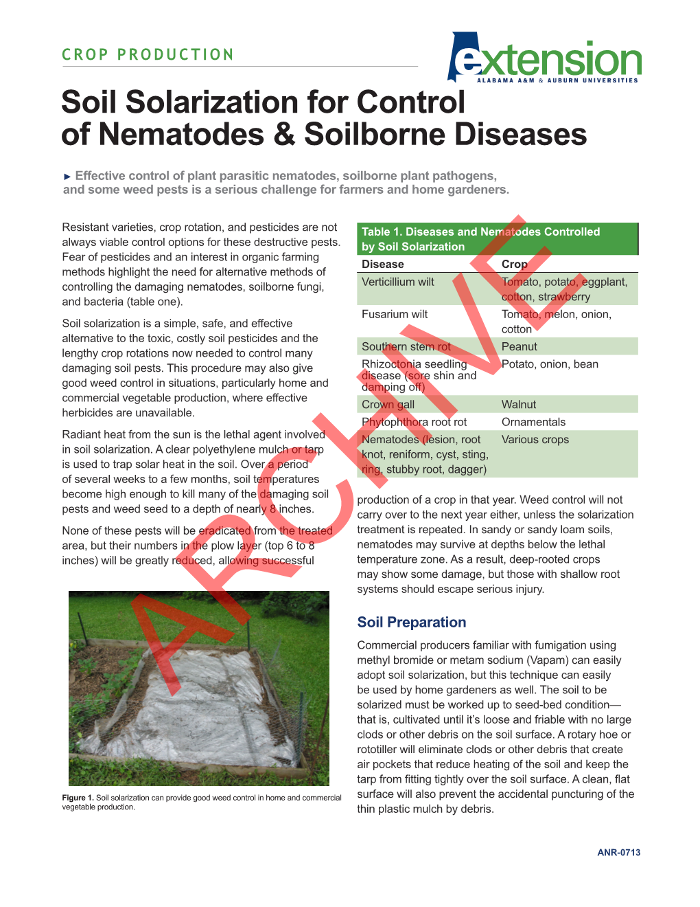 Soil Solarization for Control of Nematodes & Soilborne Diseases