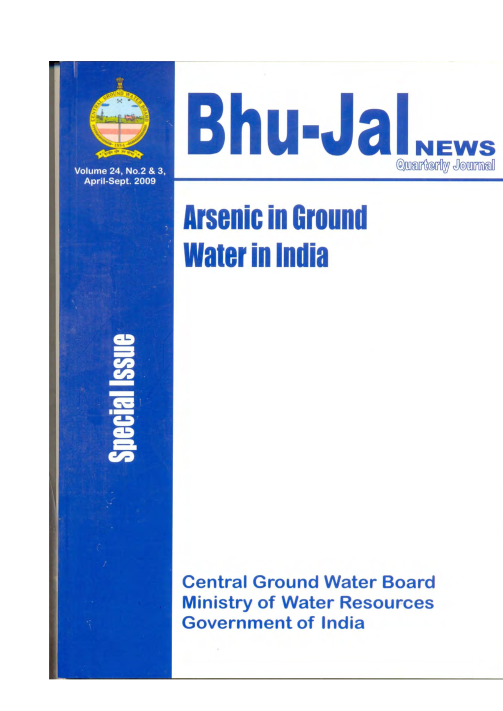 Bhu-Jal News, Volume 24, No. 2 & 3, April-September, 2009