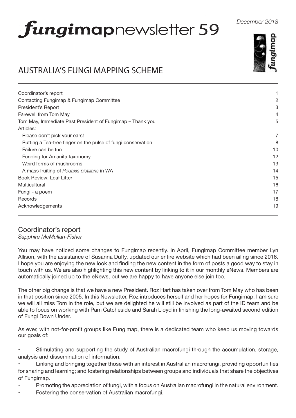 Australia's Fungi Mapping Scheme