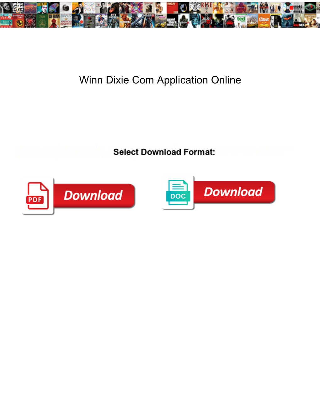 Winn Dixie Com Application Online