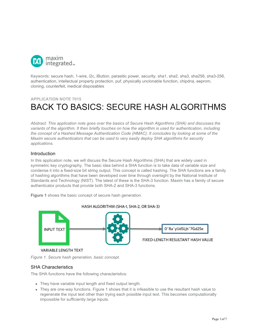 Secure Hash Algorithms