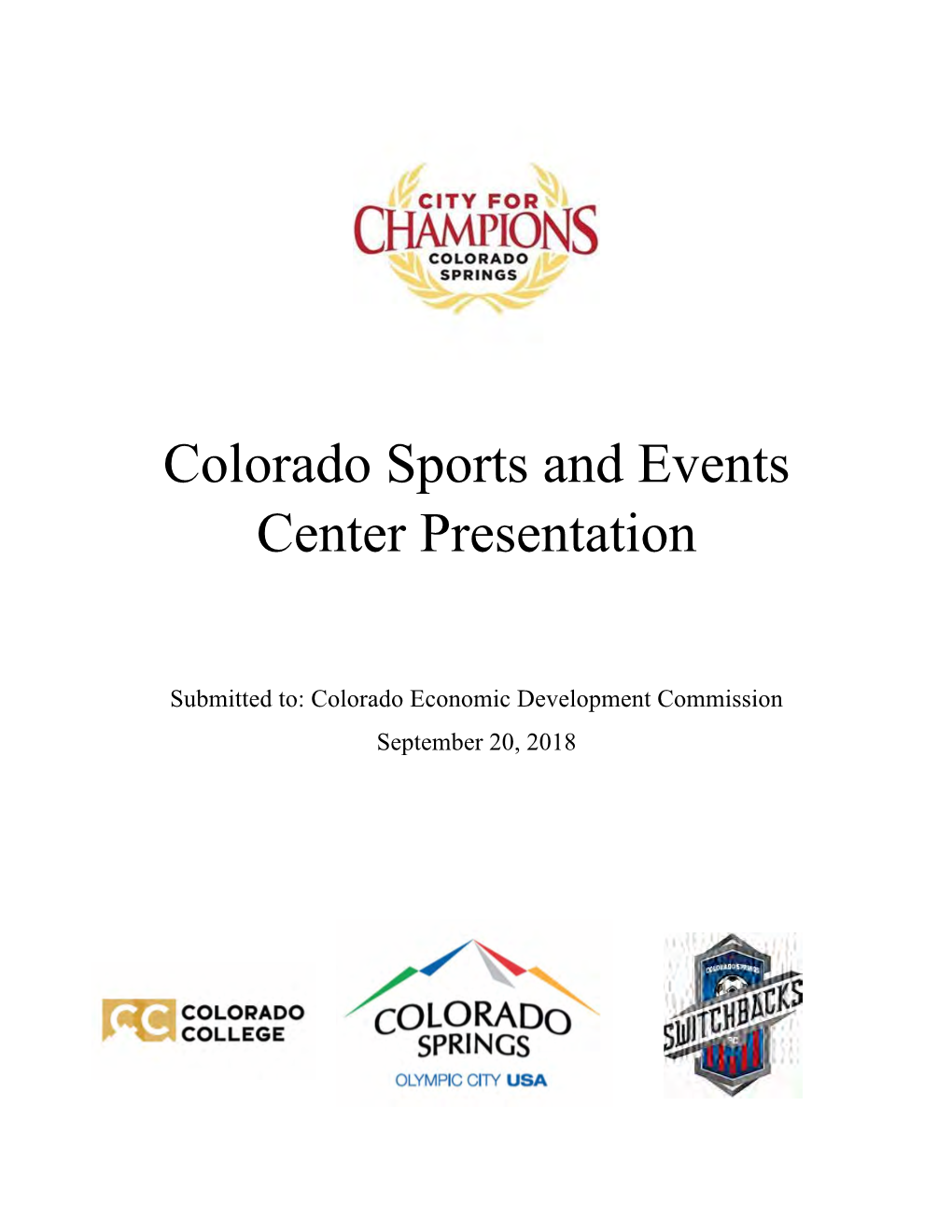 Colorado Sports and Events Center Presentation