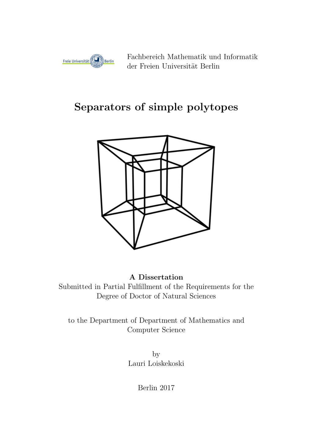 Separators of Simple Polytopes