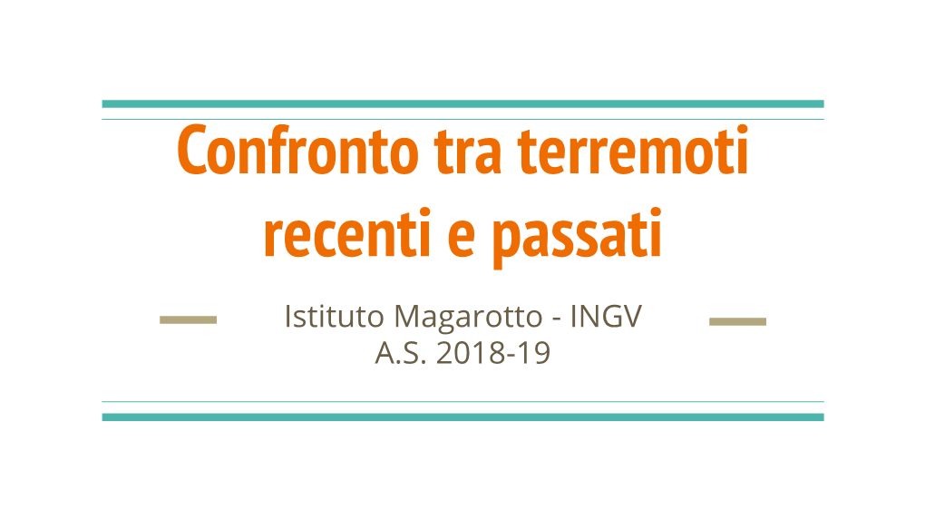 Scarica La Presentazione Sul Confronto Tra Terremoti Recenti E Passati