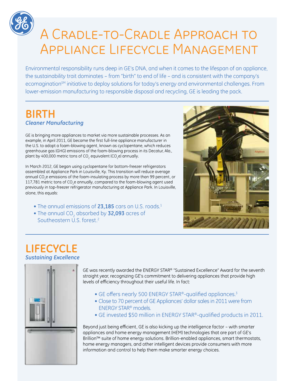 A Cradle-To-Cradle Approach to Appliance Lifecycle Management