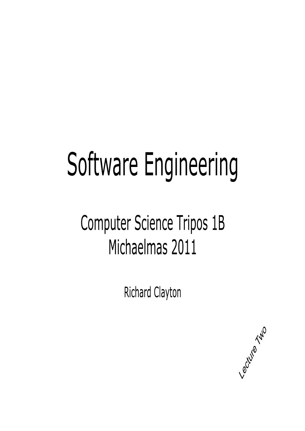 Software Engineering