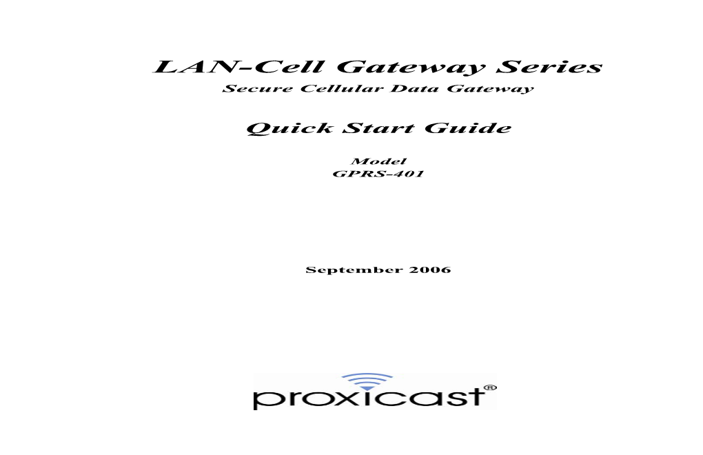 LAN-Cell Gateway Series Secure Cellular Data Gateway