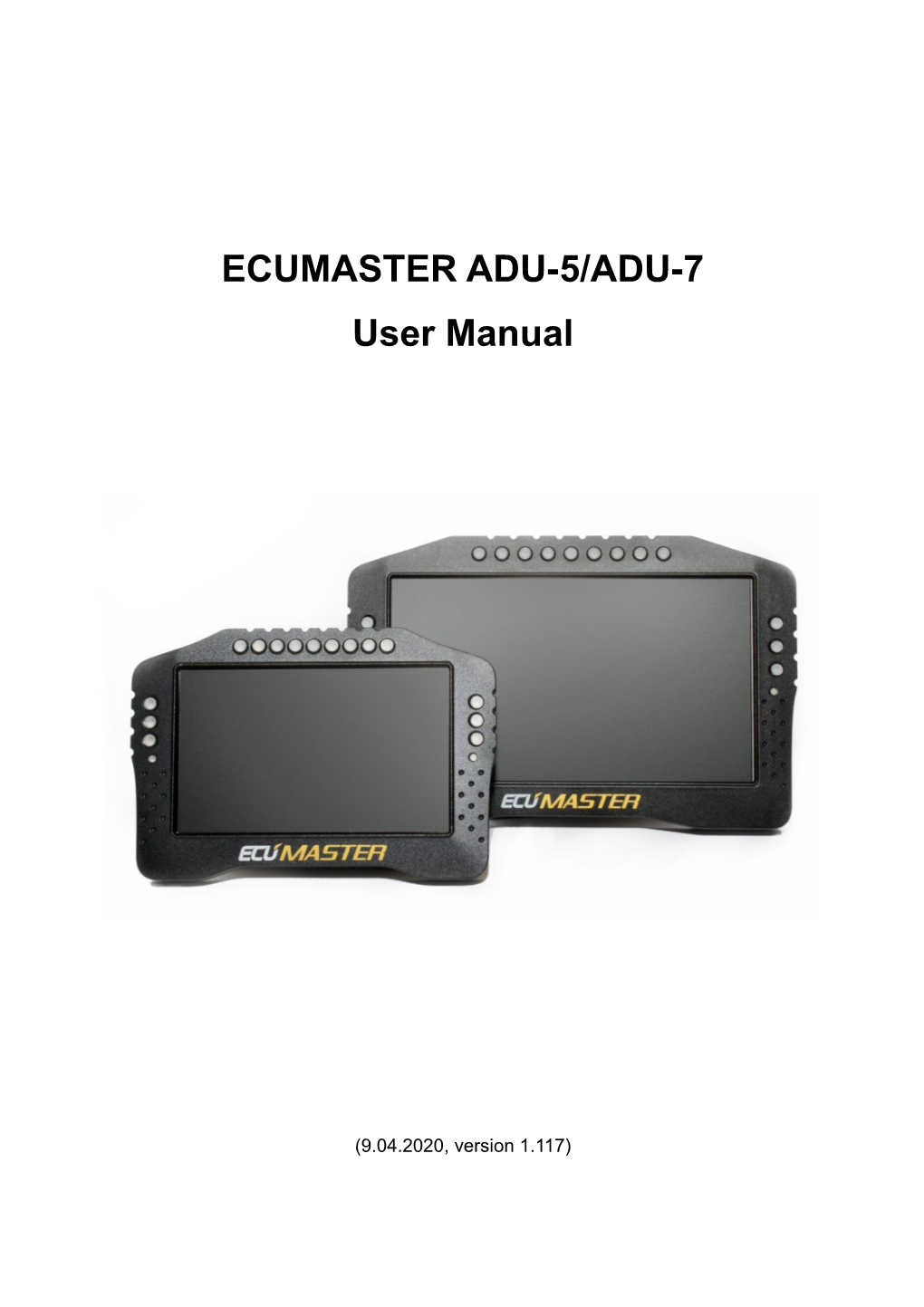 ECUMASTER ADU-5/ADU-7 User Manual