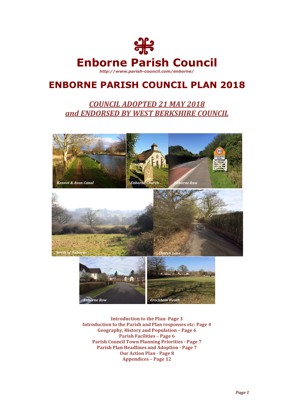 Enborne Parish Plan 21 May 2018