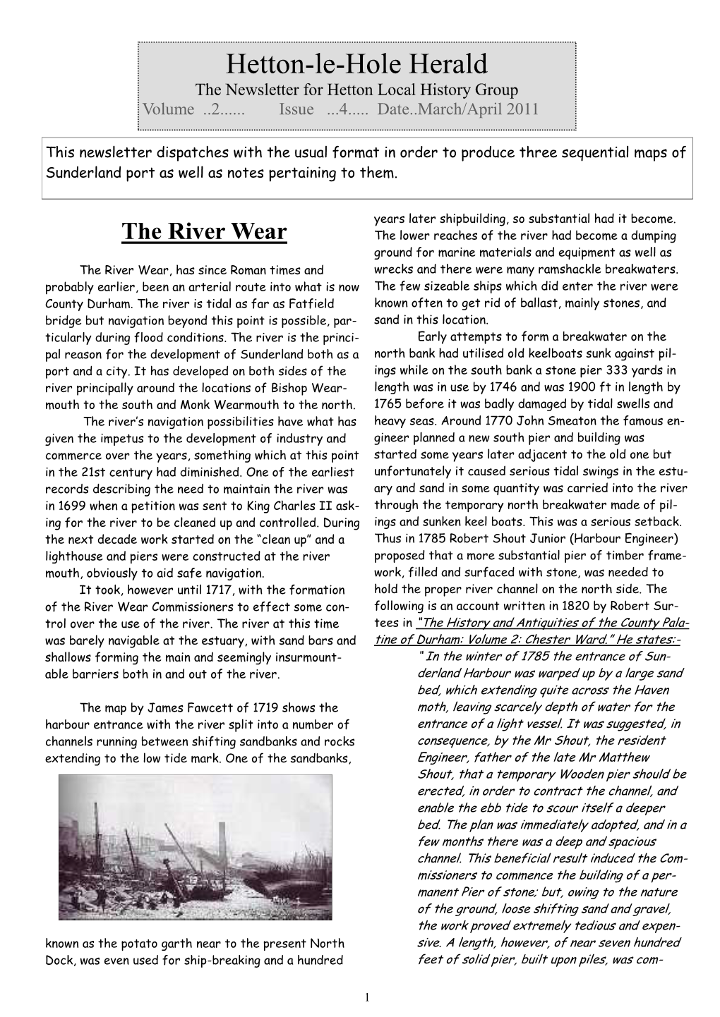 Hetton-Le-Hole Herald the Newsletter for Hetton Local History Group Volume ..2