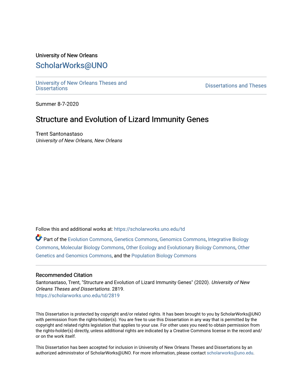 Structure and Evolution of Lizard Immunity Genes