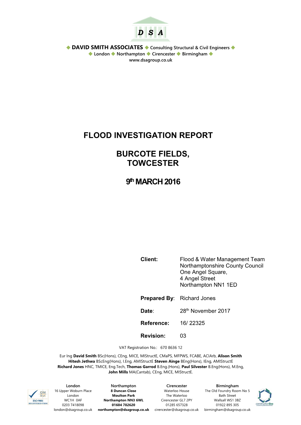 Flood Investigation Report