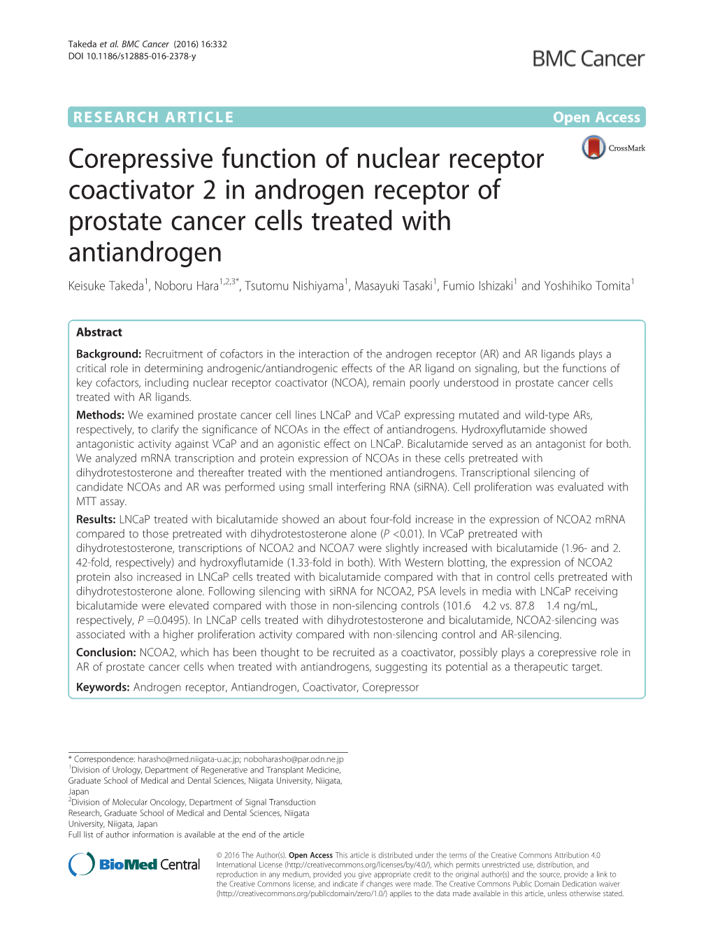 Corepressive Function of Nuclear Receptor Coactivator 2 in Androgen