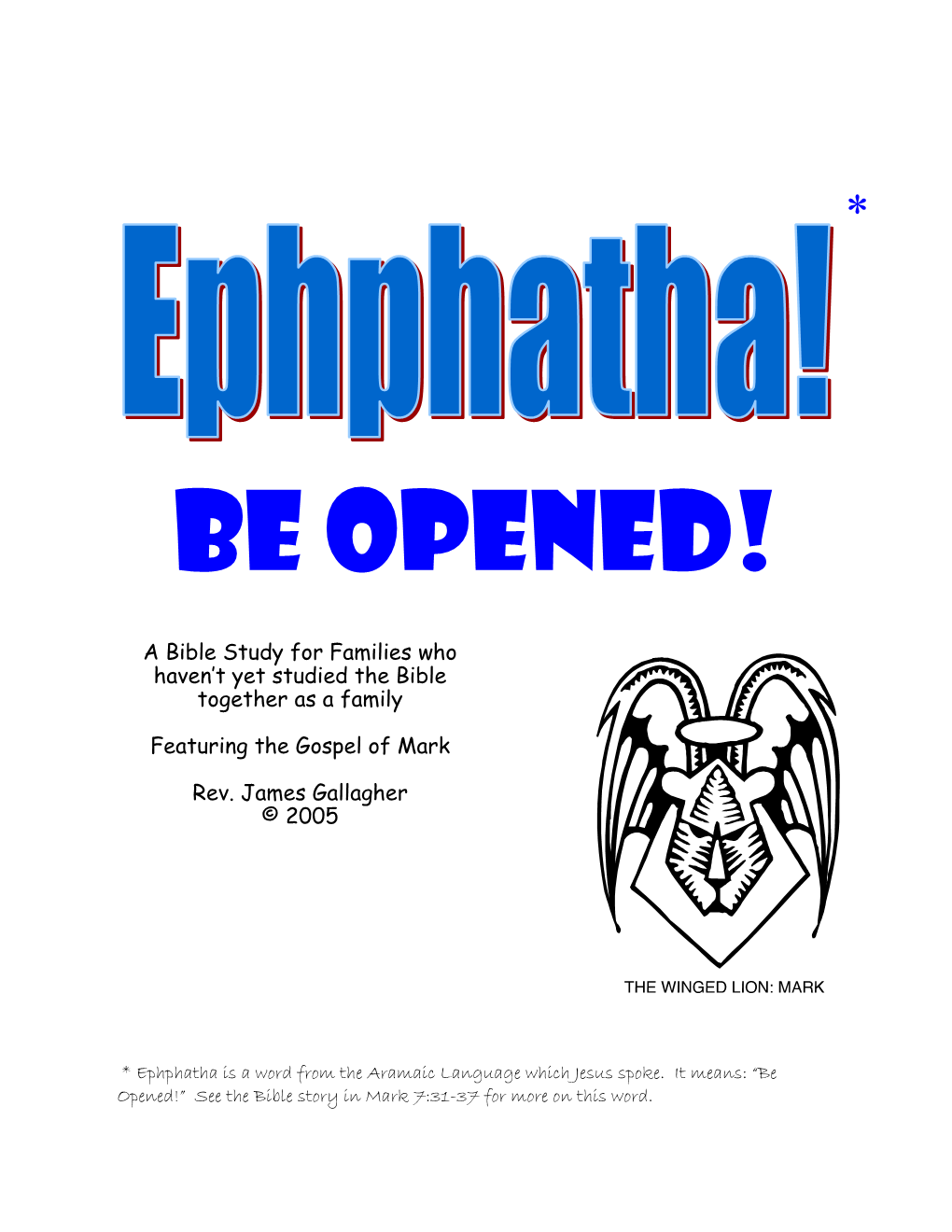 Ephphatha Bible Study Book