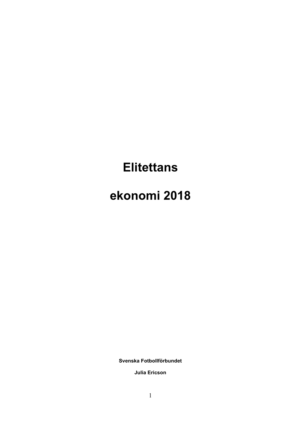 Elitettans Ekonomi 2018