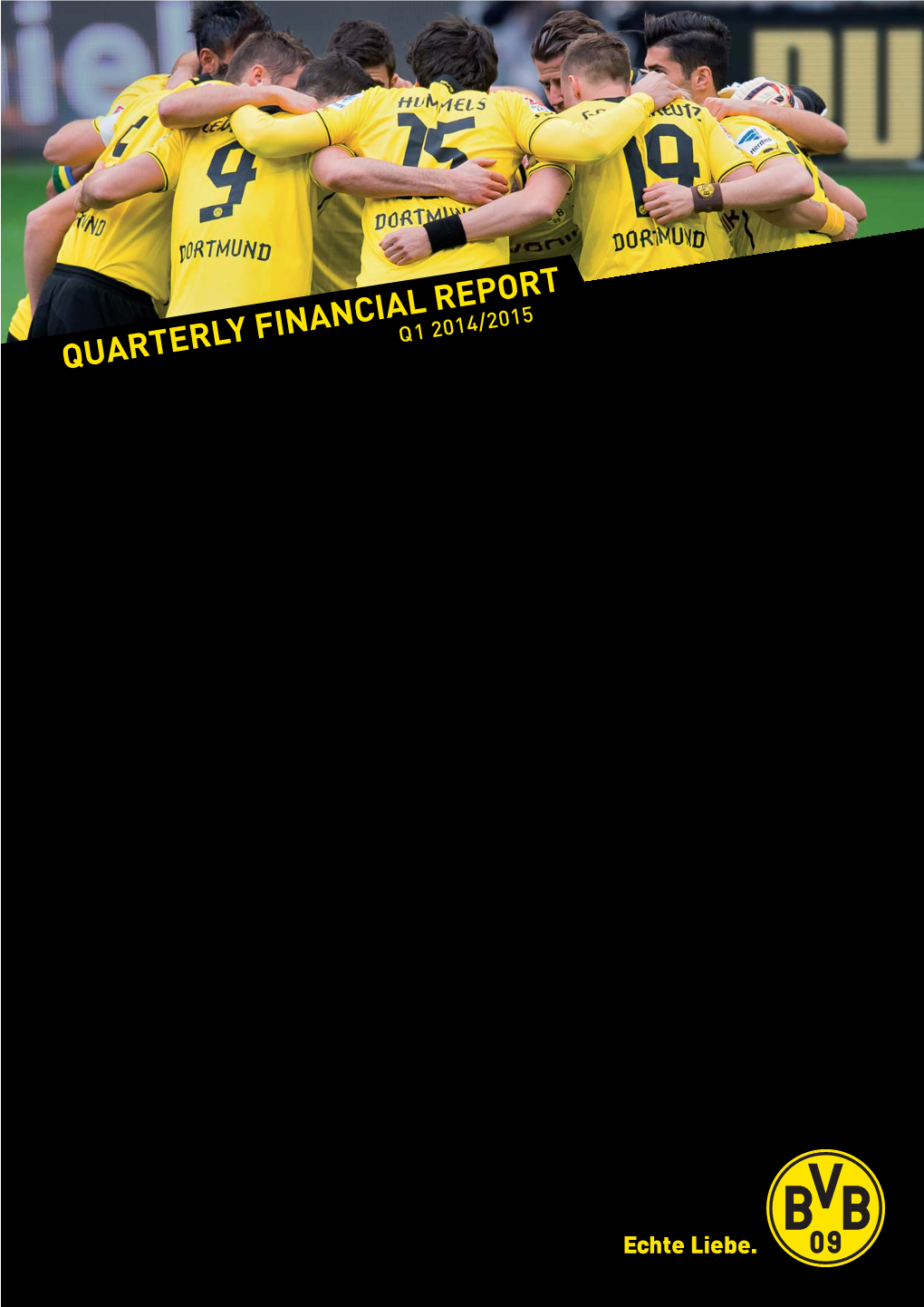 BVB Quarterly Financial Report Q1 2014/2015