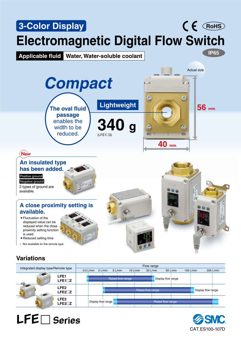 3-Color Display Rohs Electromagnetic Digital Flow Switch Applicable Fluid Water, Water-Soluble Coolant