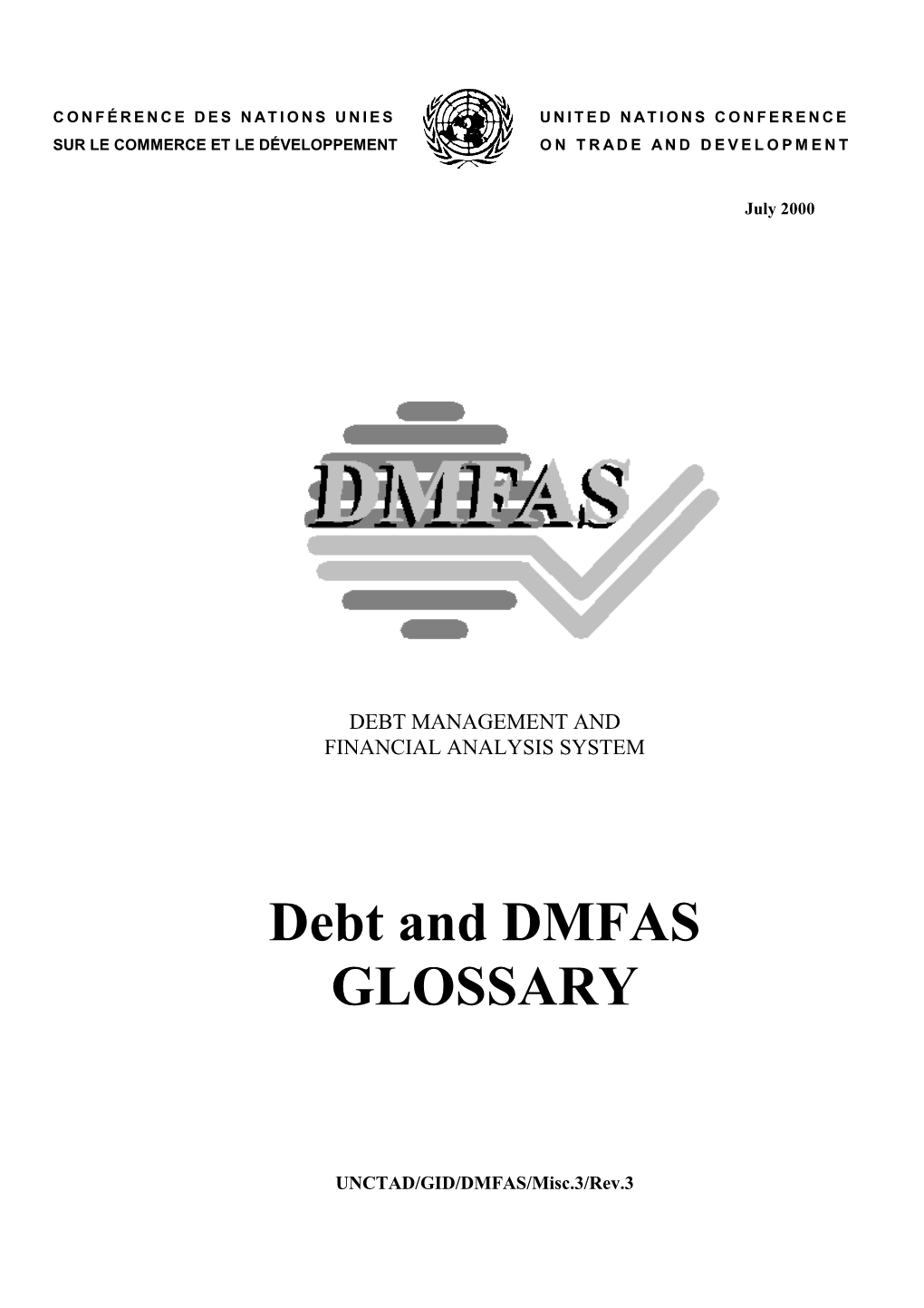 Debt and DMFAS GLOSSARY