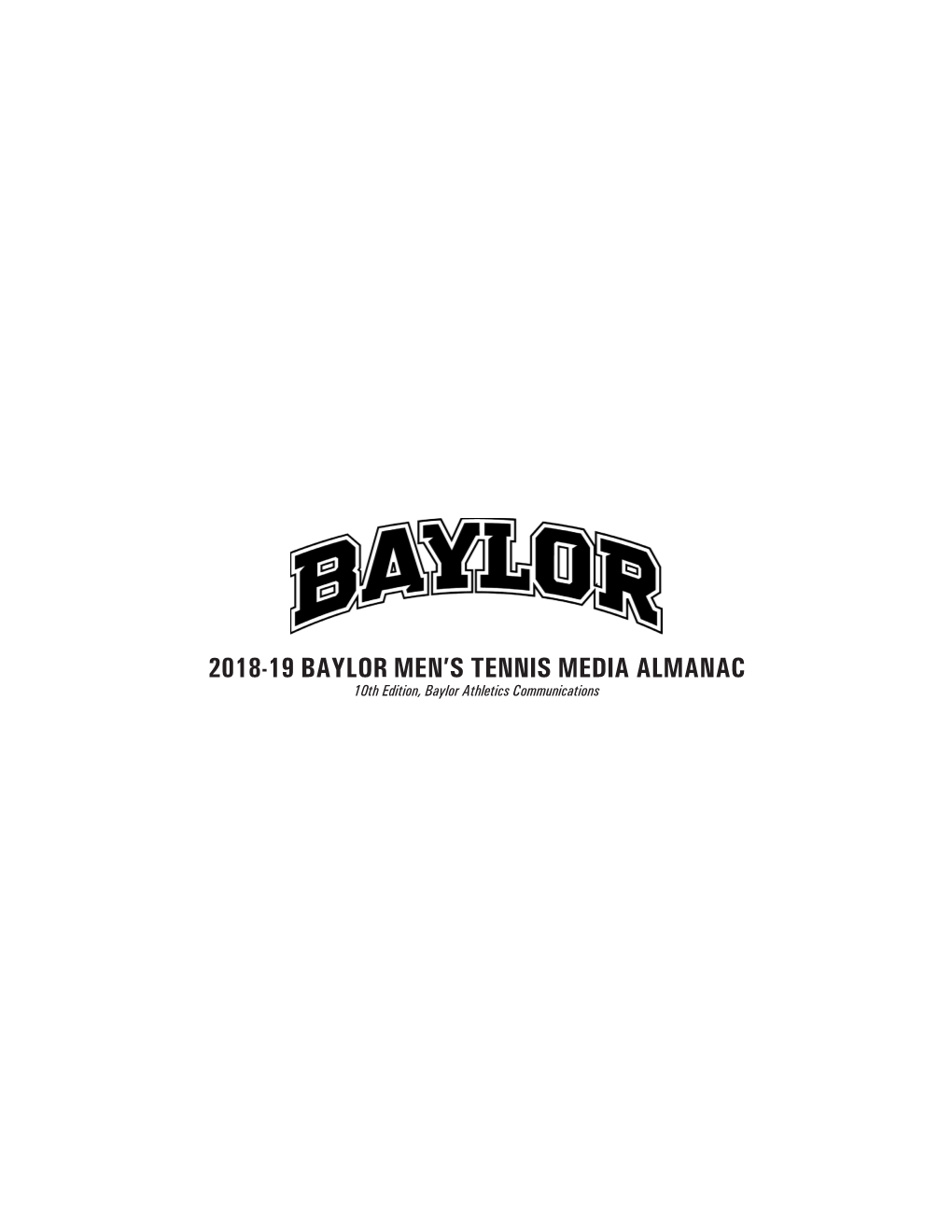 2018-19 Baylor Men's Tennis Media Almanac