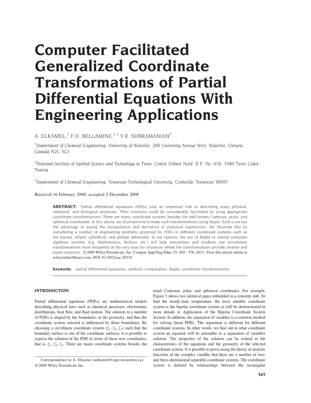 Computer Facilitated Generalized Coordinate Transformations of Partial Differential Equations with Engineering Applications