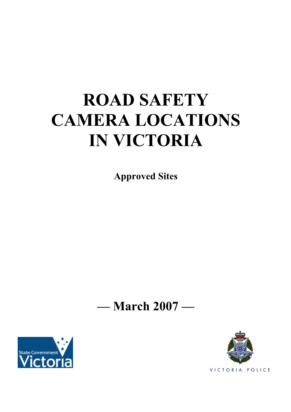 Road Safety Camera Locations in Victoria