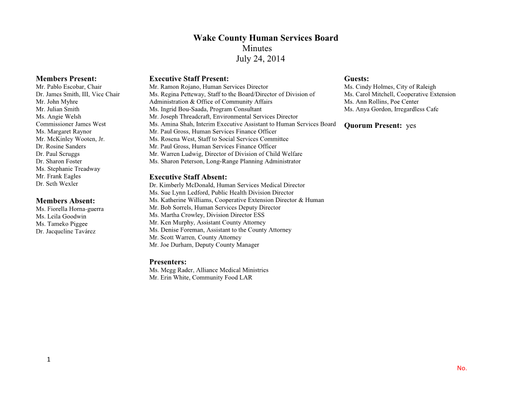 Wake County Human Services Board s1