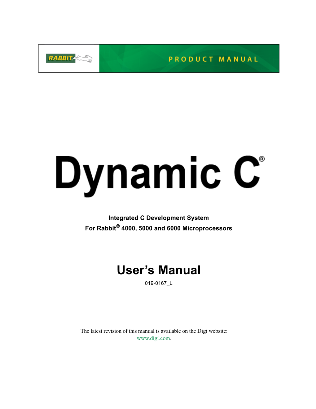 Dynamic C User's Manual