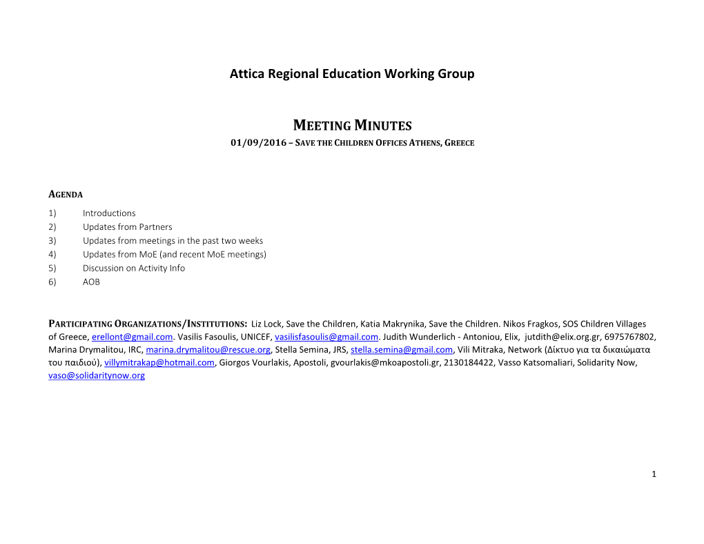 Attica Regional Education Working Group