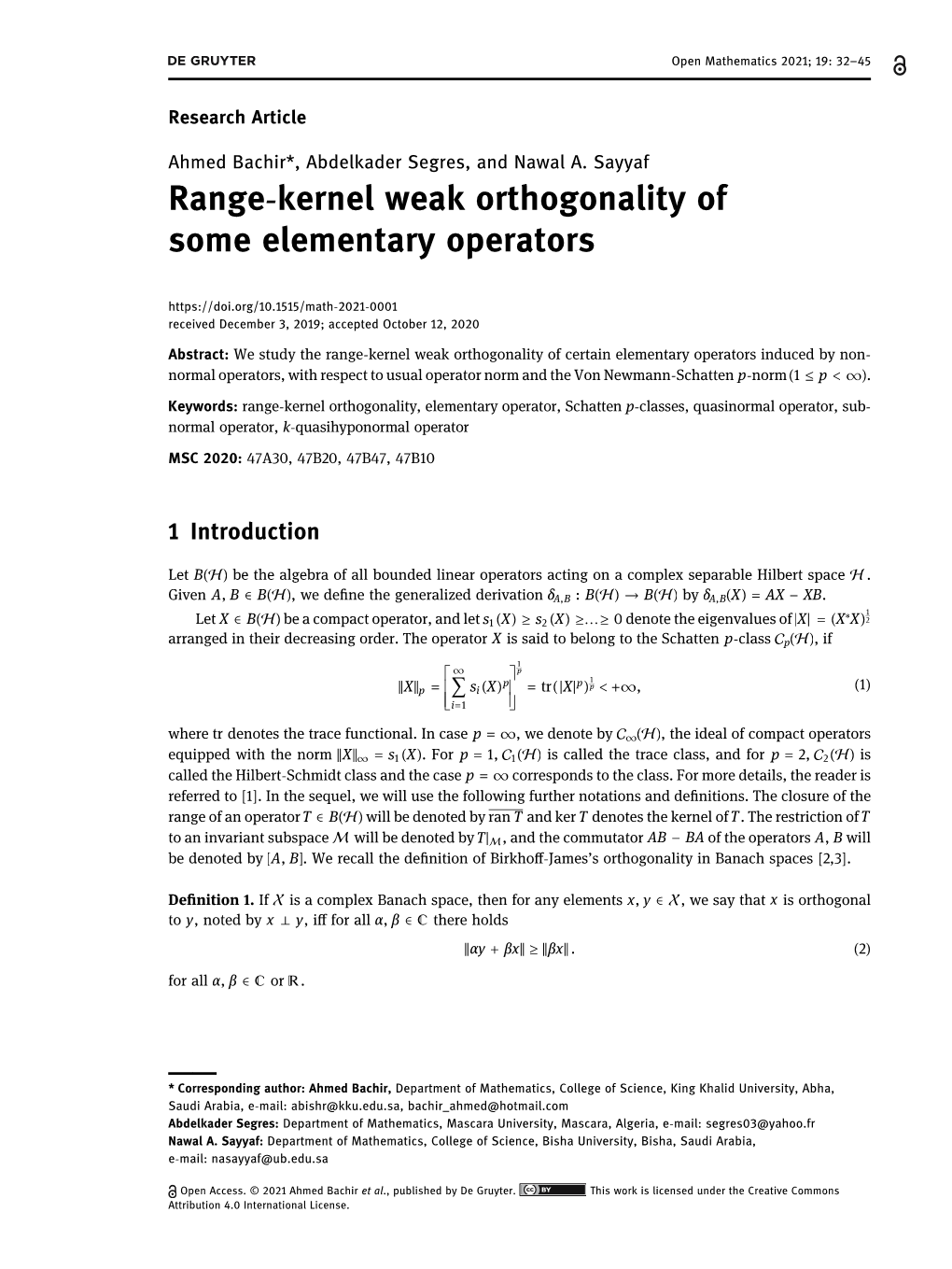 Range-Kernel Weak Orthogonality of Some Elementary Operators