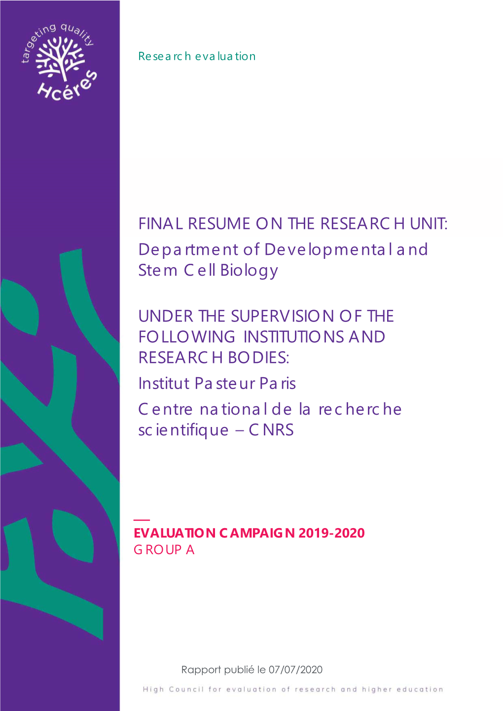 Department of Developmental and Stem Cell Biology