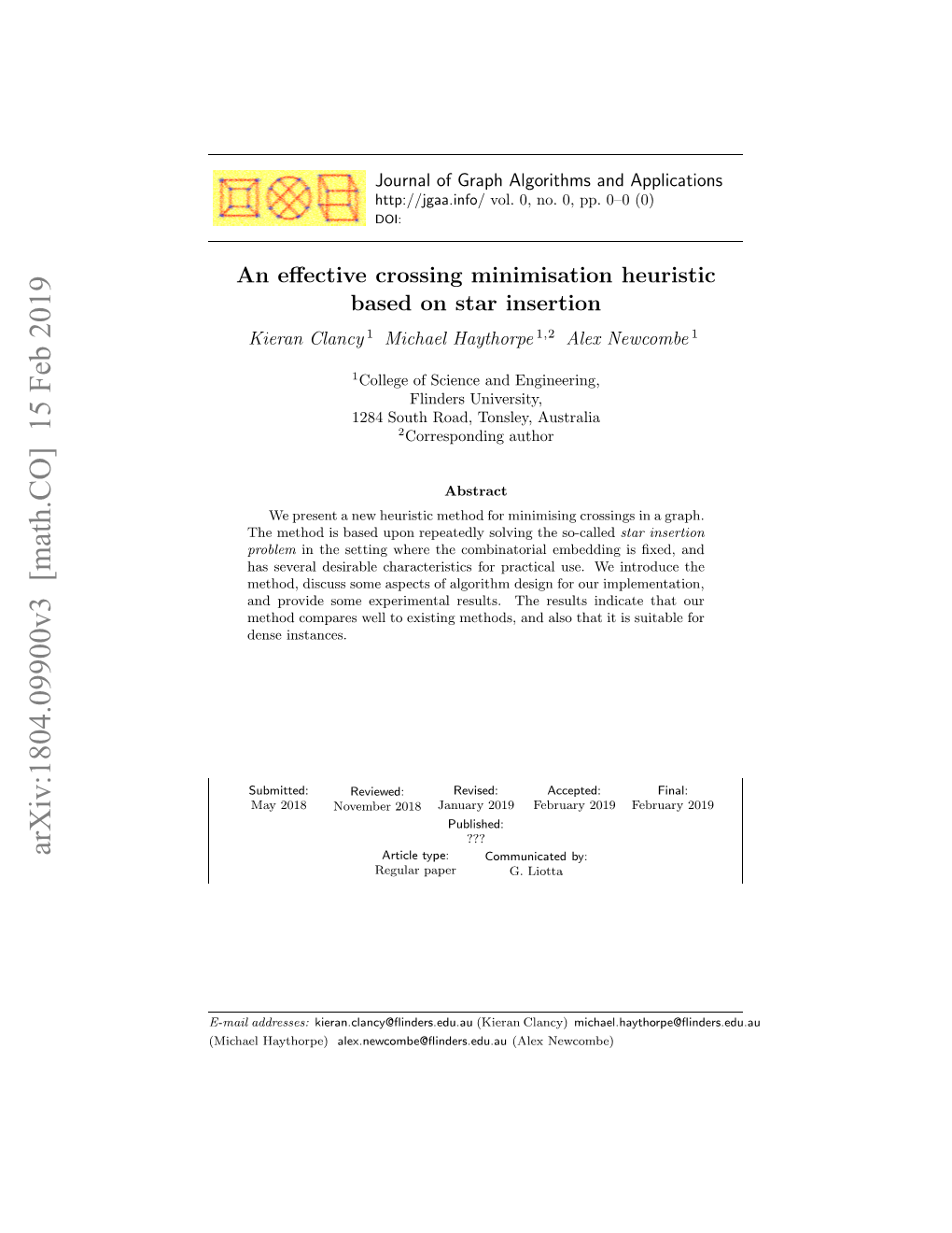 An Effective Crossing Minimisation Heuristic Based on Star Insertion