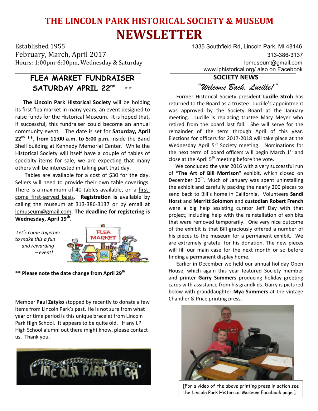 Feb 2015 Newsletter