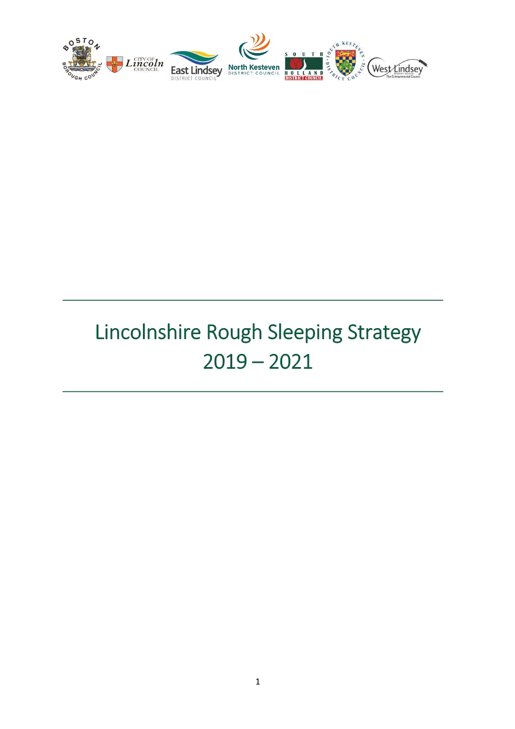 Lincolnshire Rough Sleeping Strategy 2019 – 2021