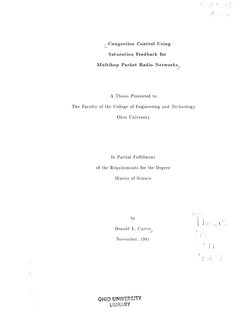 Multihop Packet Radio Networks