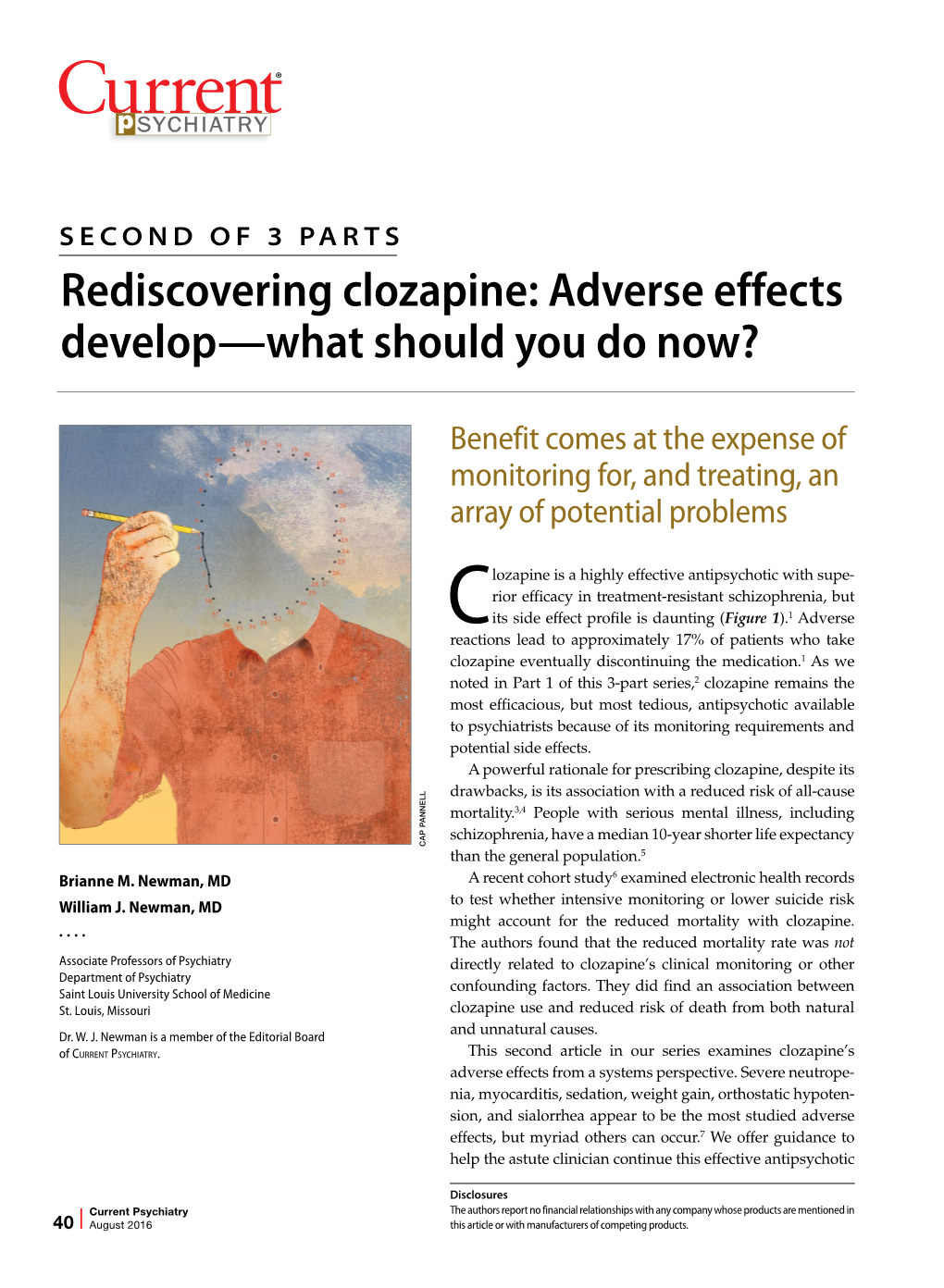 Rediscovering Clozapine: Adverse Effects Develop—What Should You Do Now?