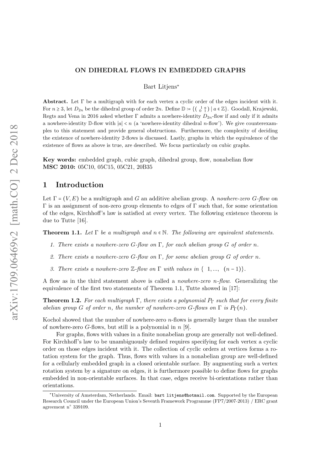 Arxiv:1709.06469V2 [Math.CO]