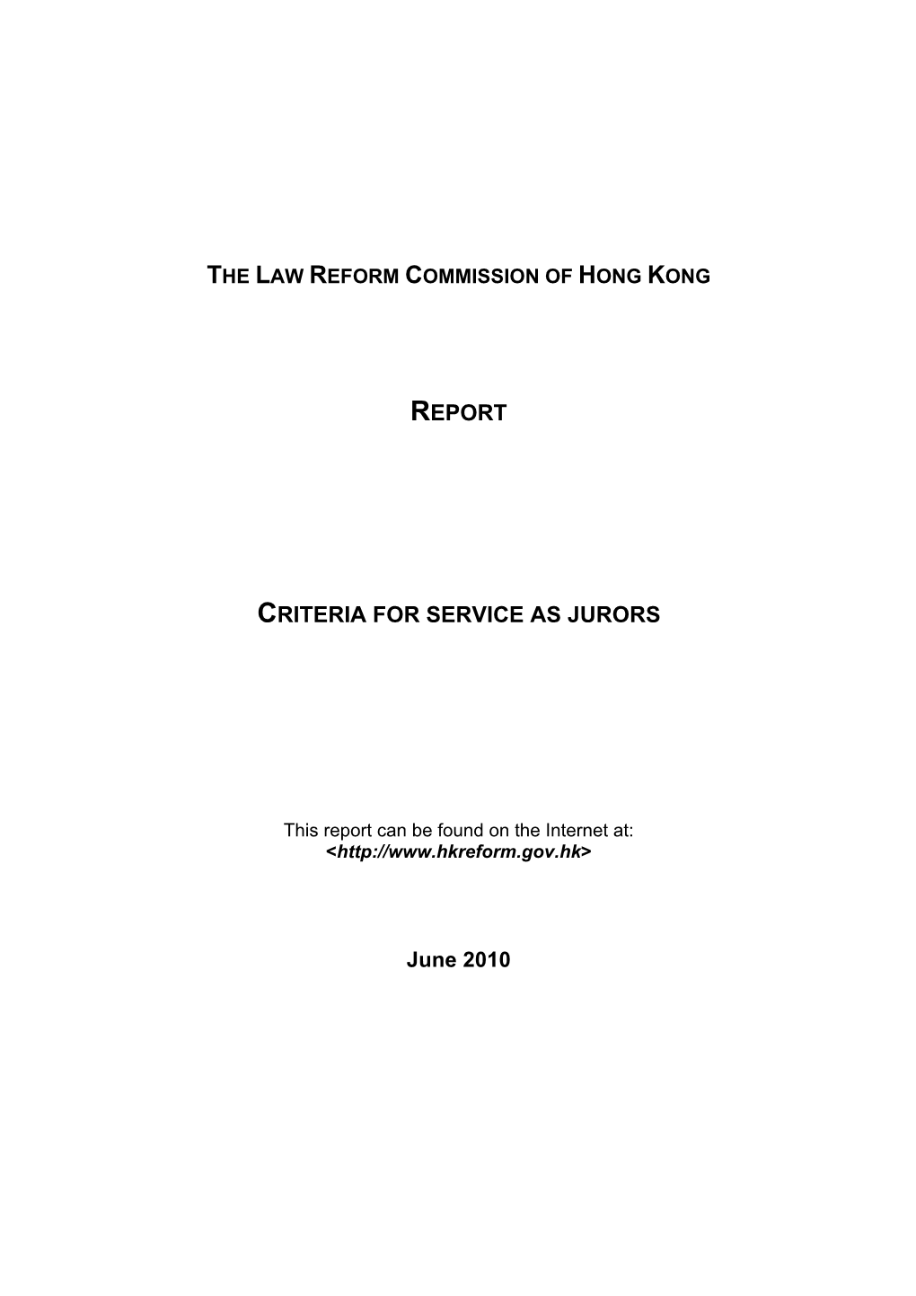 Criteria for Service As Jurors