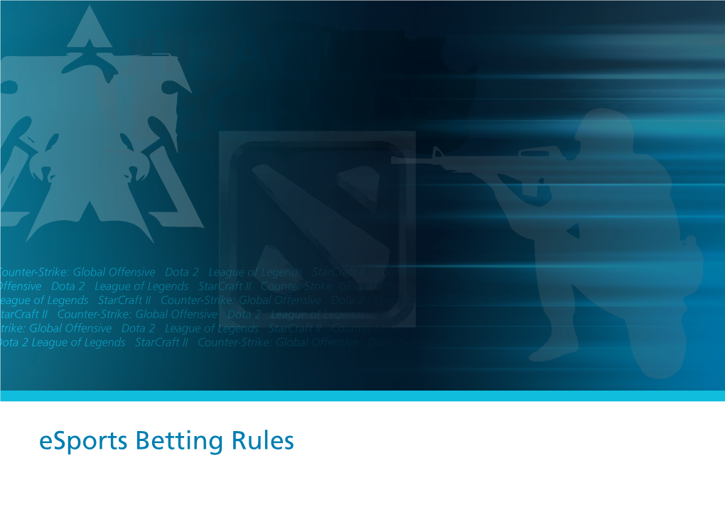 Esports Betting Rules Counter-Strike: Global Offensive