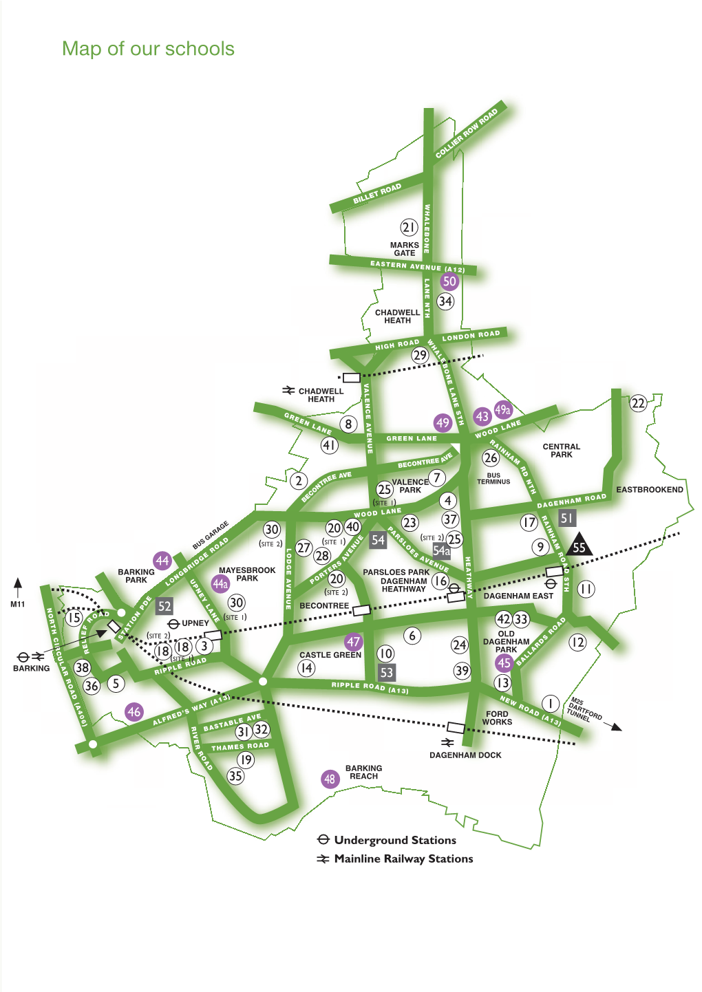 Map of Our Schools