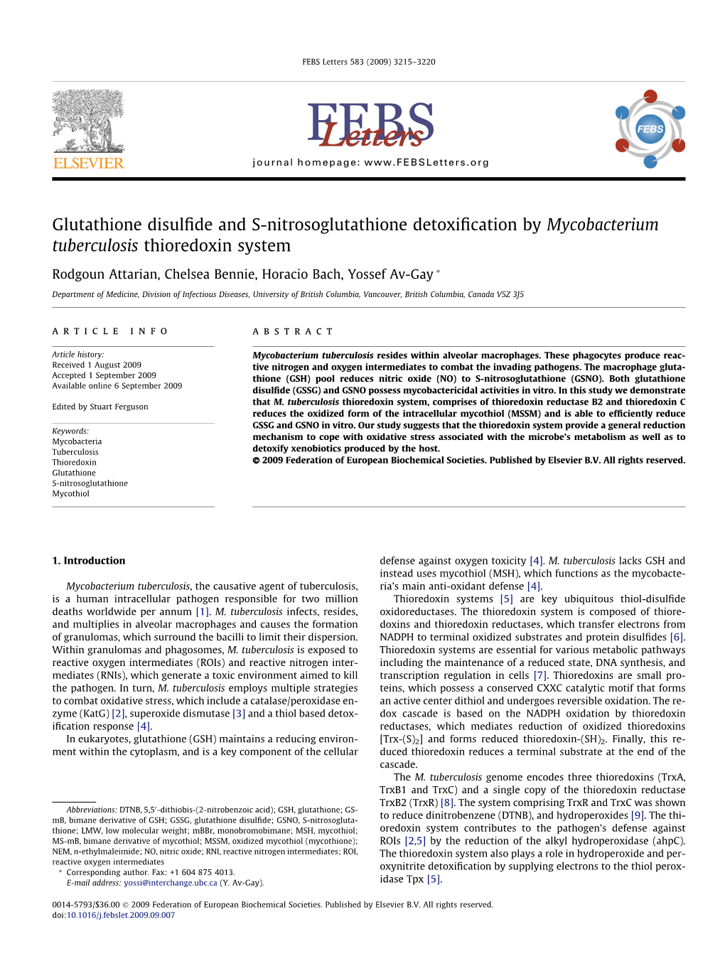 Glutathione Disulfide and S-Nitrosoglutathione Detoxification