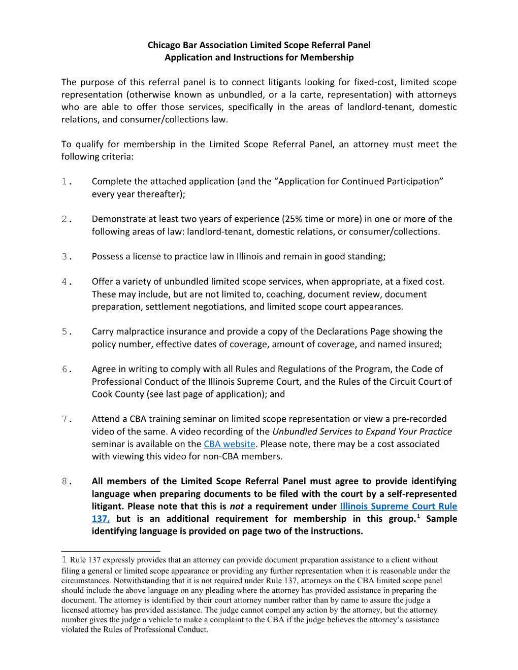 The Combined Bar Association Program to Represent Indigent Individuals in Domestic Relations