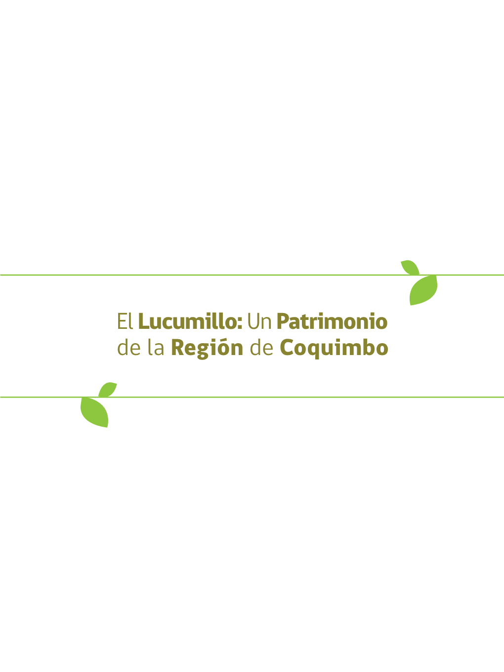 El Lucumillo: Un Patrimonio De La Región De Coquimbo Autores Y Colaboradores