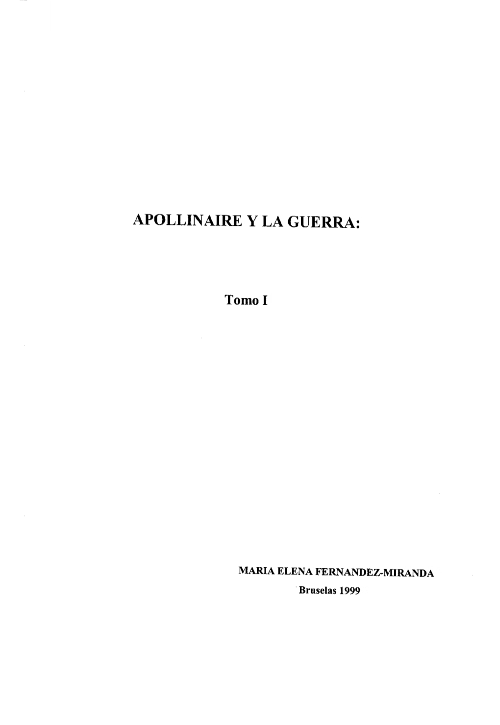 Apollinaire Y La Guerra