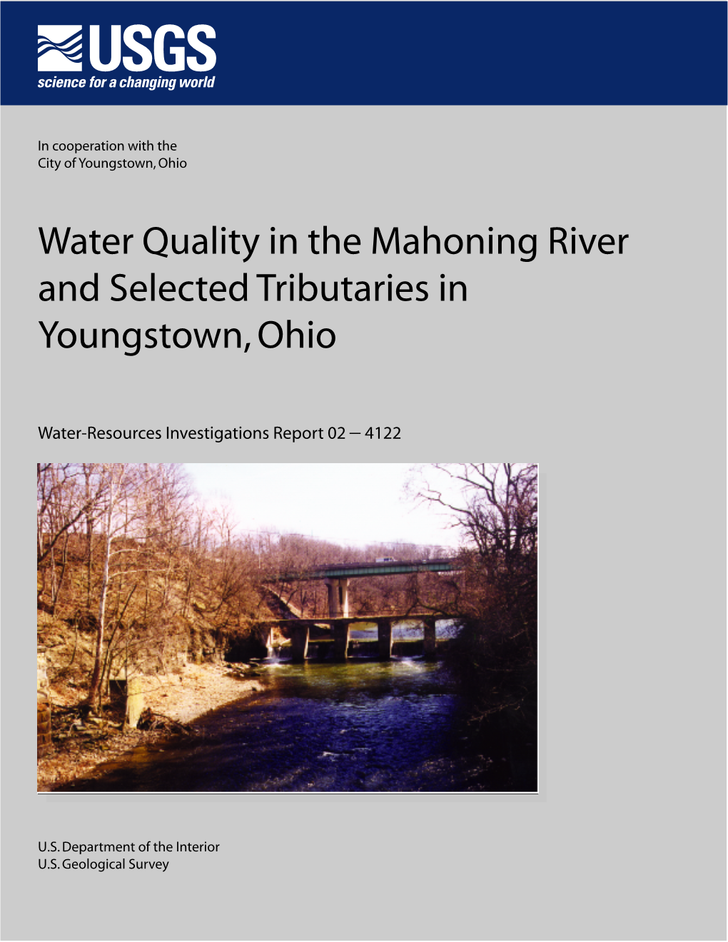 Water Quality in the Mahoning River and Selected Tributaries in Youngstown, Ohio